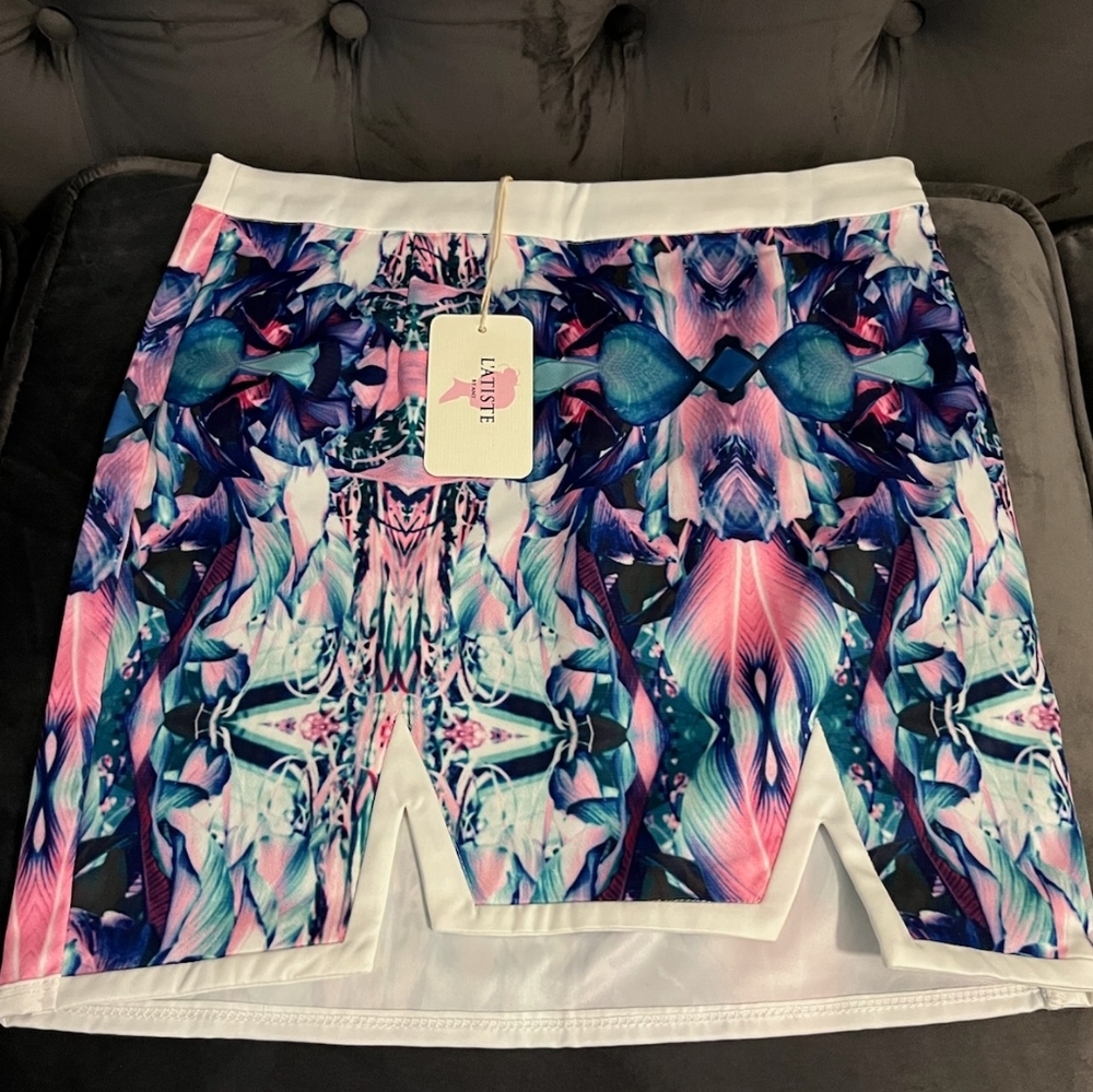 NWT L'atiste Colorful Skirt